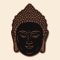 Buddha fej falikép