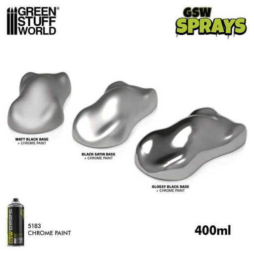 Green Stuff World festék spray - Chrome cromado