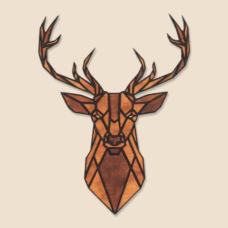 Polygon fej falikép - szarvas