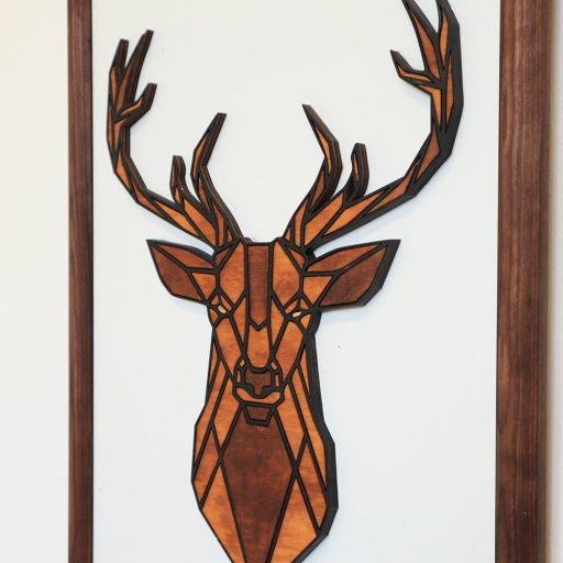 Polygon falikép - szarvas