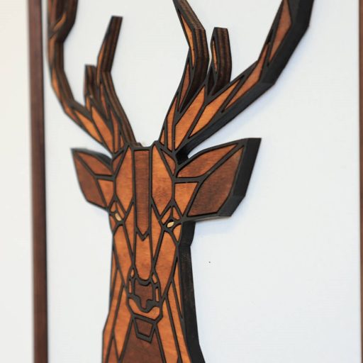 Polygon falikép - szarvas