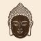 Buddha fej falikép