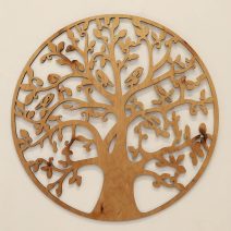 Életfák vastag rusztikus rétegelt lemezből