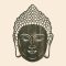 Buddha fej falikép