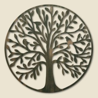 Életfa - Egyenes törzsű, madárkákkal